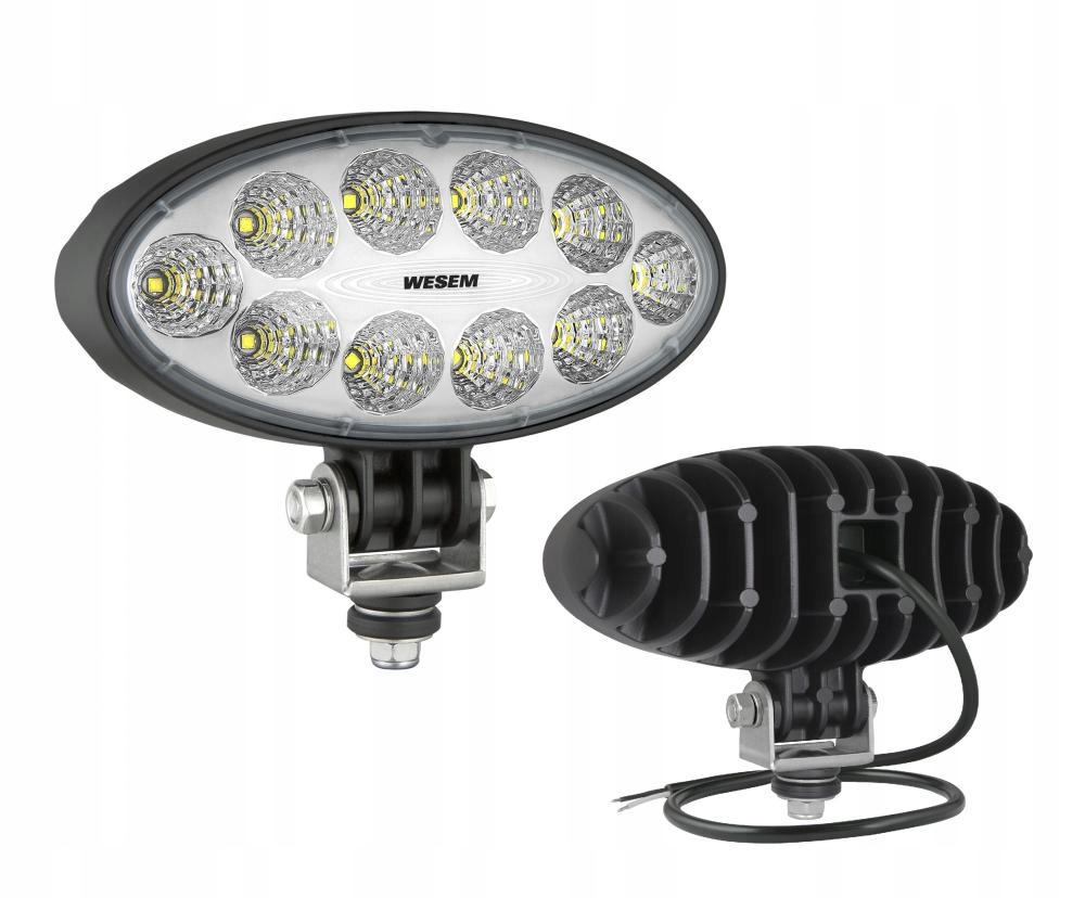 Lampa robocza halogen LED Wesem 4000LM przewod 18W