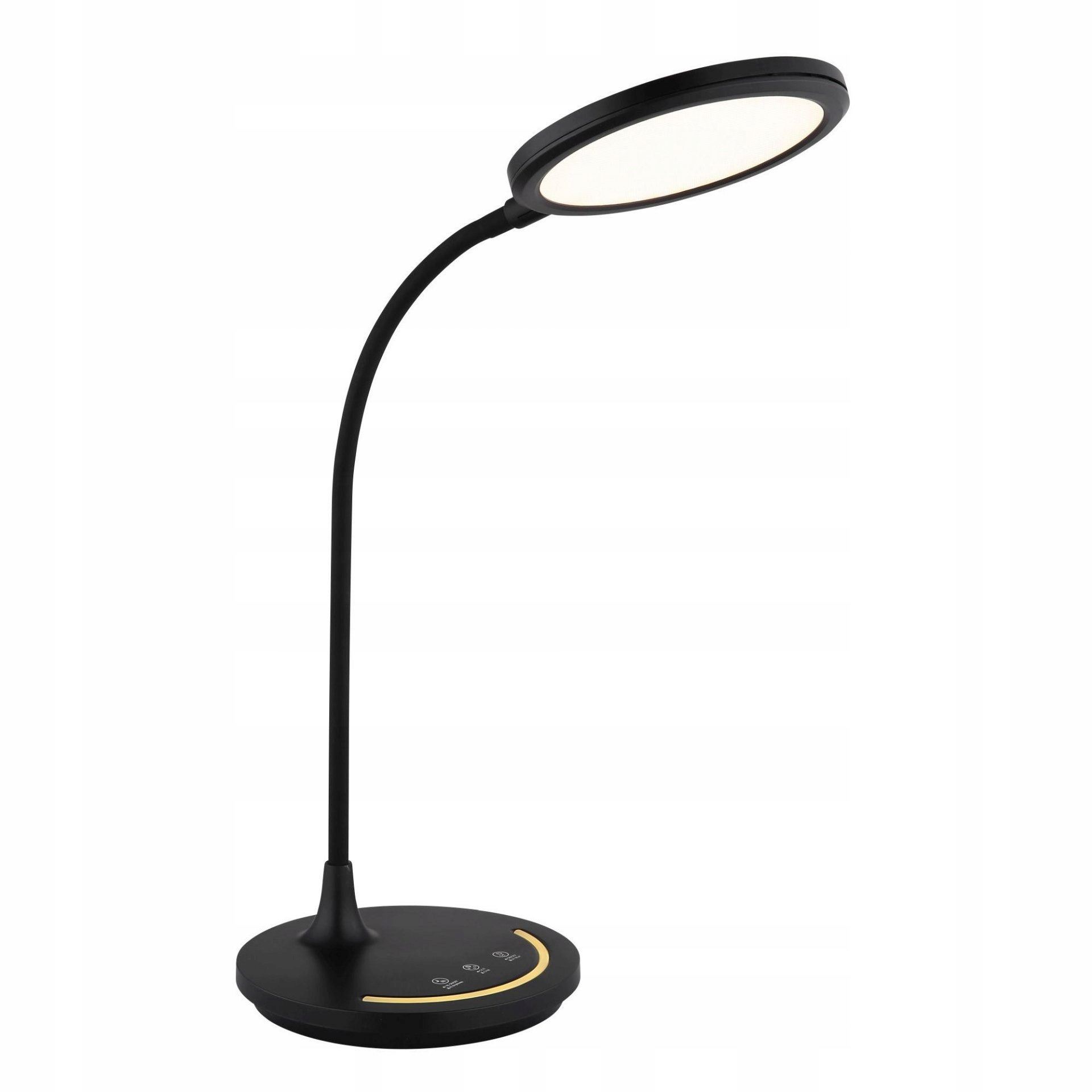 Černá stolní lampa Kenny s dotykovým stmíváním pro kancelář Globo