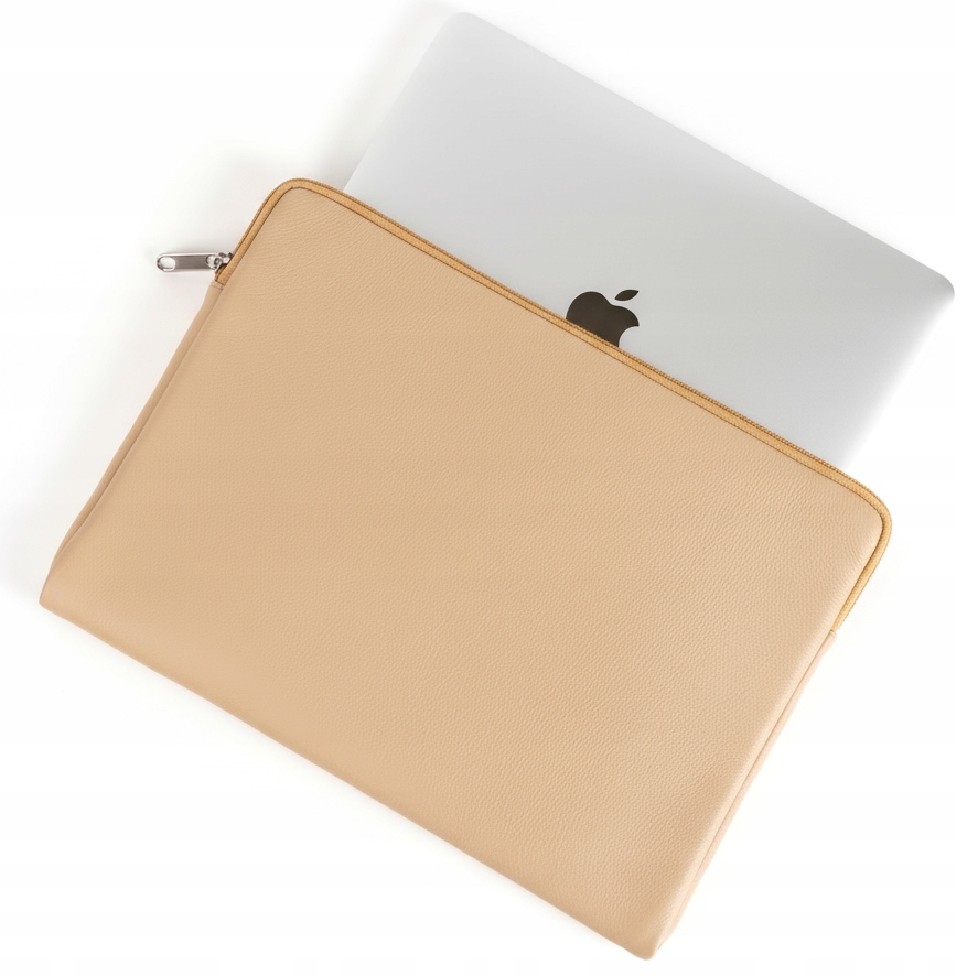 Elegantní Pouzdro pro MacBook Air 13 M4 Baltan Zip Crocodilo béžová přírodní kůže