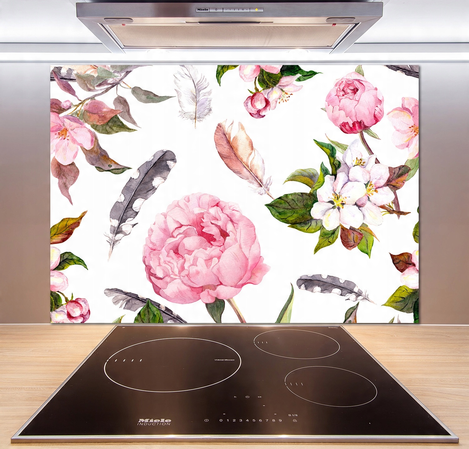 

Panel do kuchni Kwiecisty wzór 100x70 cm + Klej