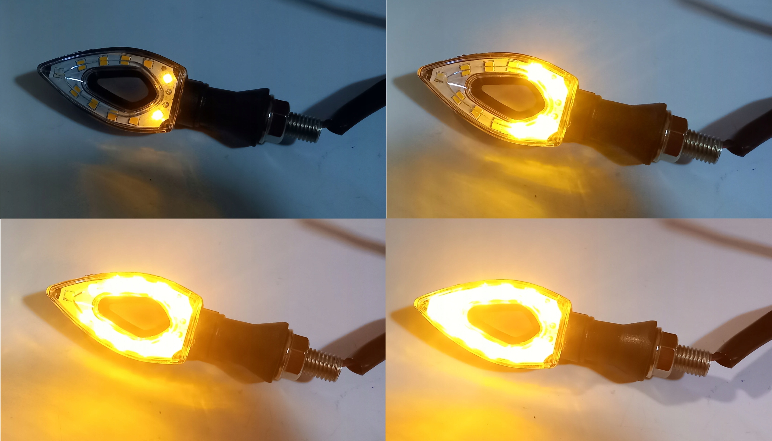 4 KIERUNKOWSKAZY KIERUNKI LED DYNAMICZNE PŁYWAJĄCE klosz biały strzałki!!