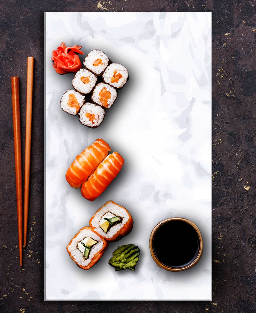 DESKA DO KROJENIA SZKLANA PŁYTA 30x52 MARMUR SZKŁO HARTOWANE Długość 52 cm