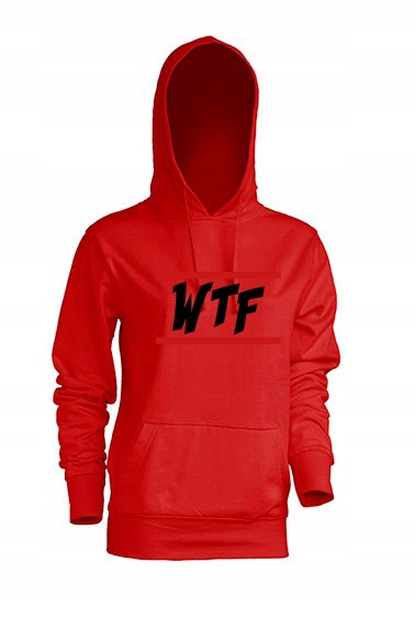 

Bluza Damska z Kapturem Wtf- What The Fu$%-S