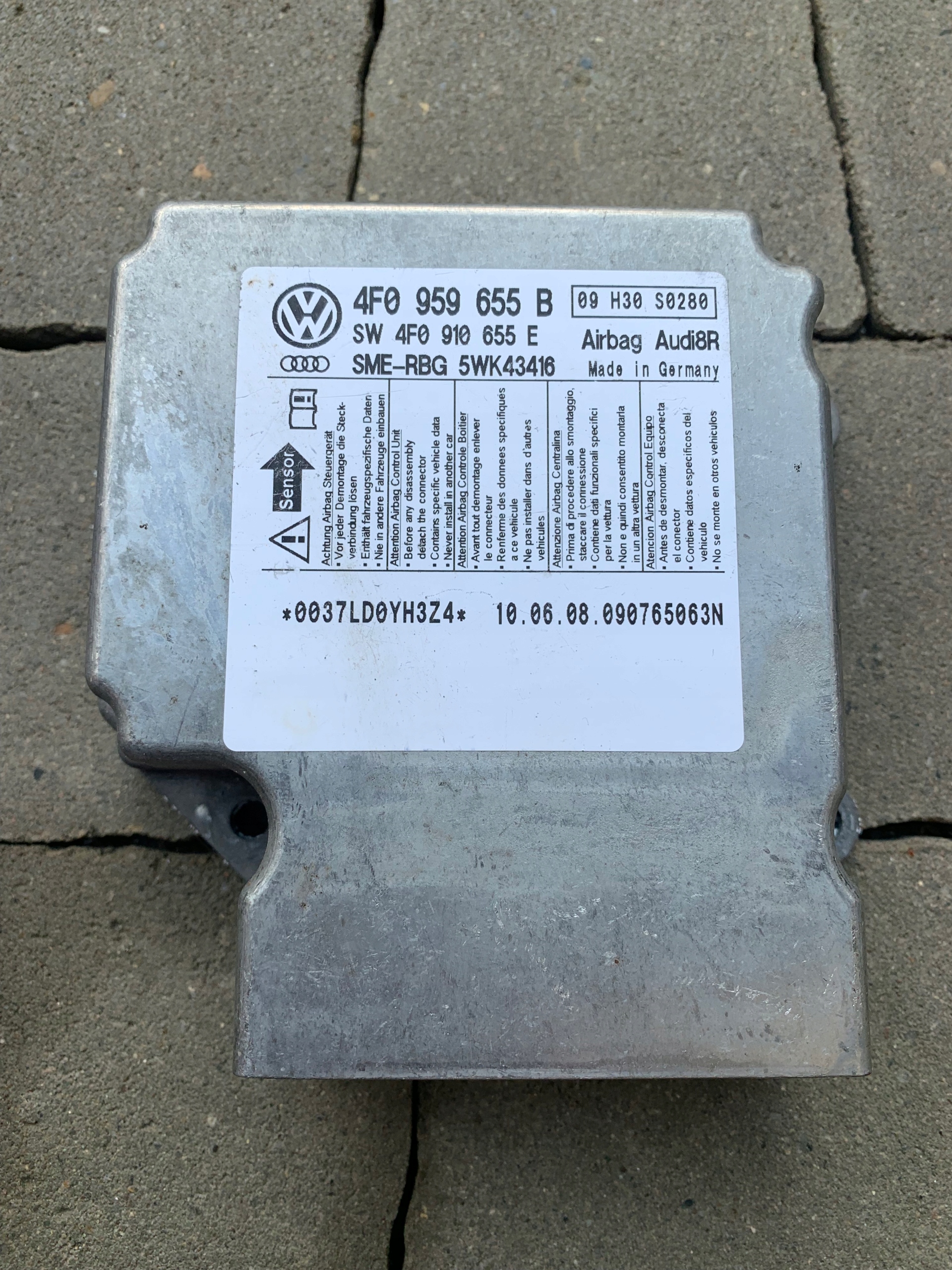 AUDI A6 C6 STEROWNIK SENSOR AIRBAG 4F0959655B