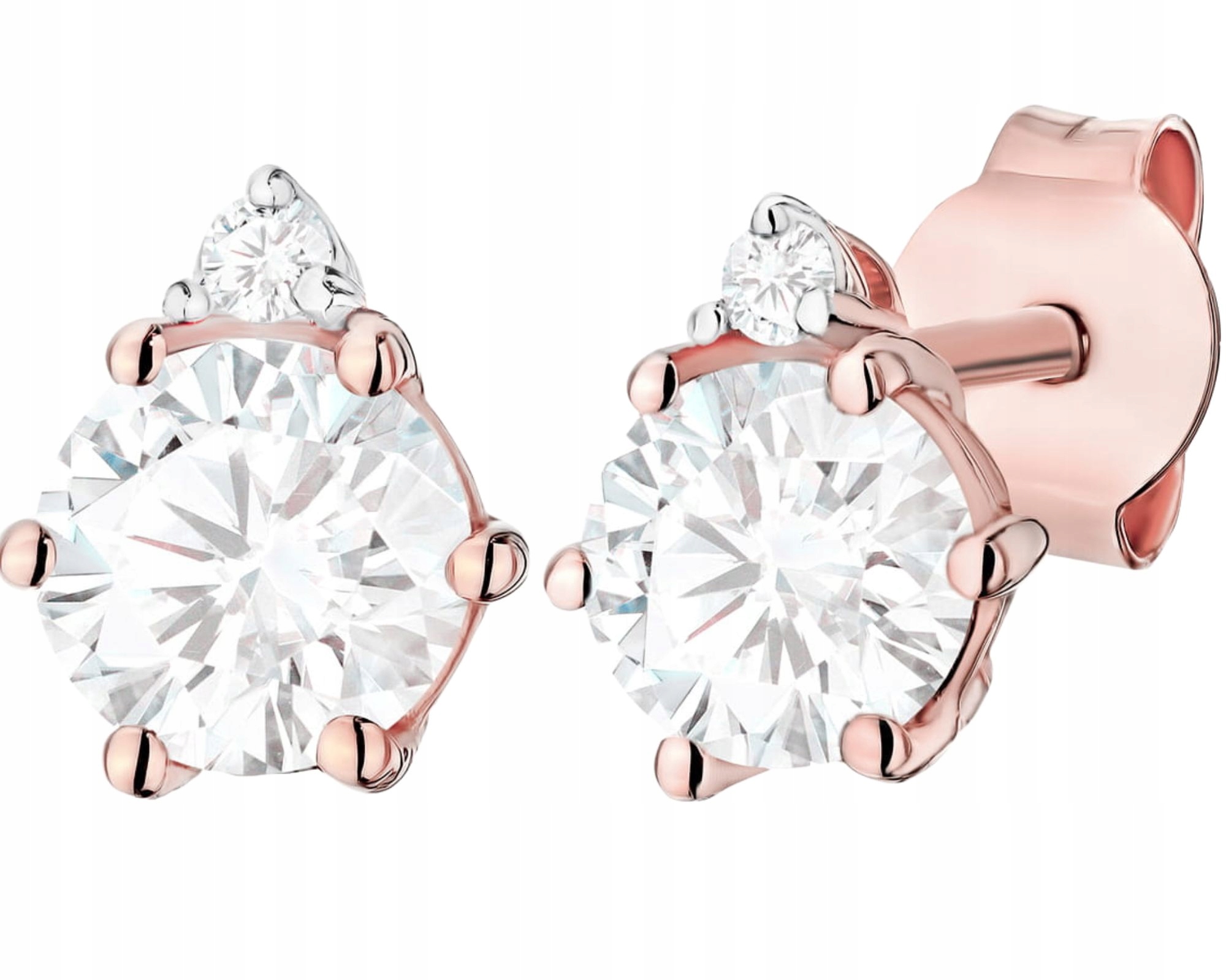 Růžové Zlato Náušnice Laboratorní Brilianty Zlato 585 Dárek Gravírování
