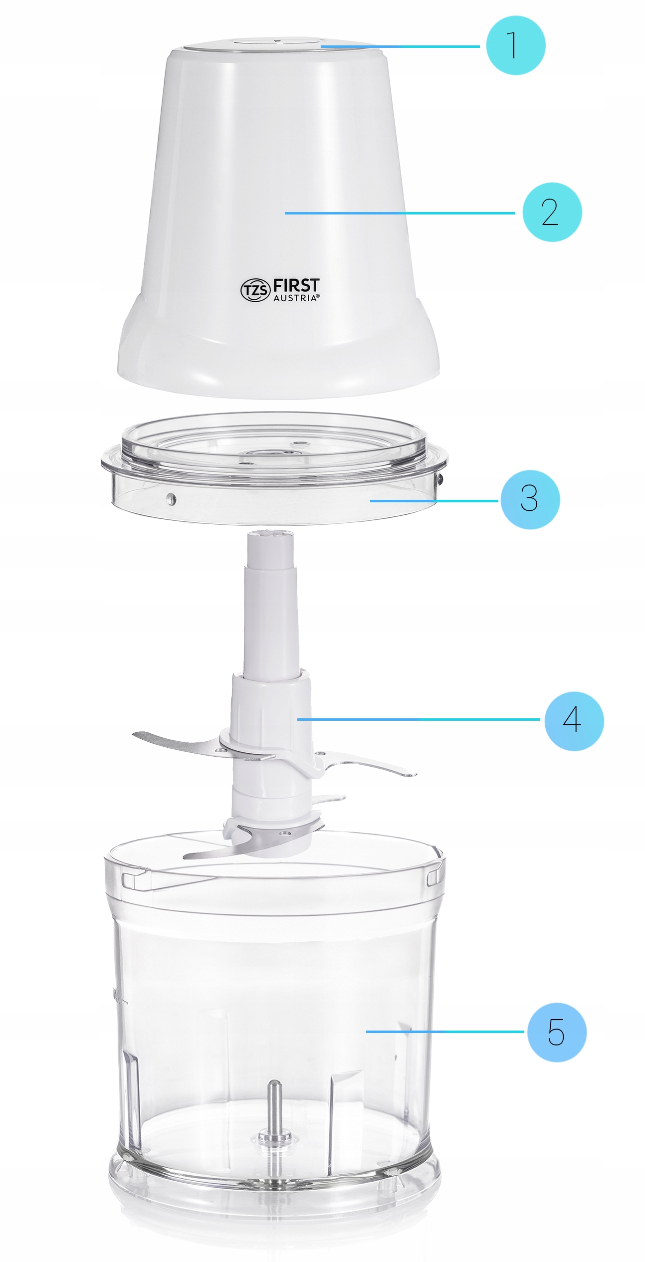 ROZDRABNIACZ SIEKACZ elektryczny DO WARZYW OWOCÓW Kolor dominujący biały
