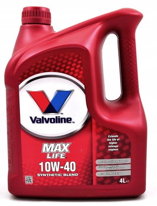 

Valvoline 10W40 4L. Maxlife Silnikowy Olej