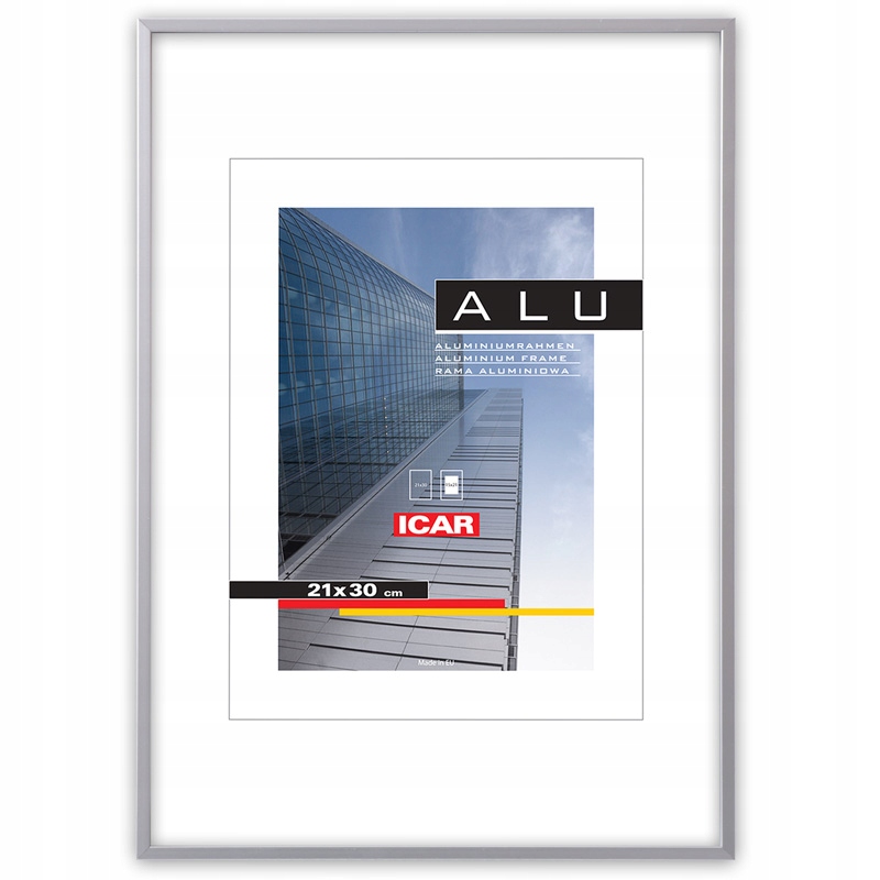 Ramka rama aluminiowa srebrna 21x30 A4 zdjęcie plakat
