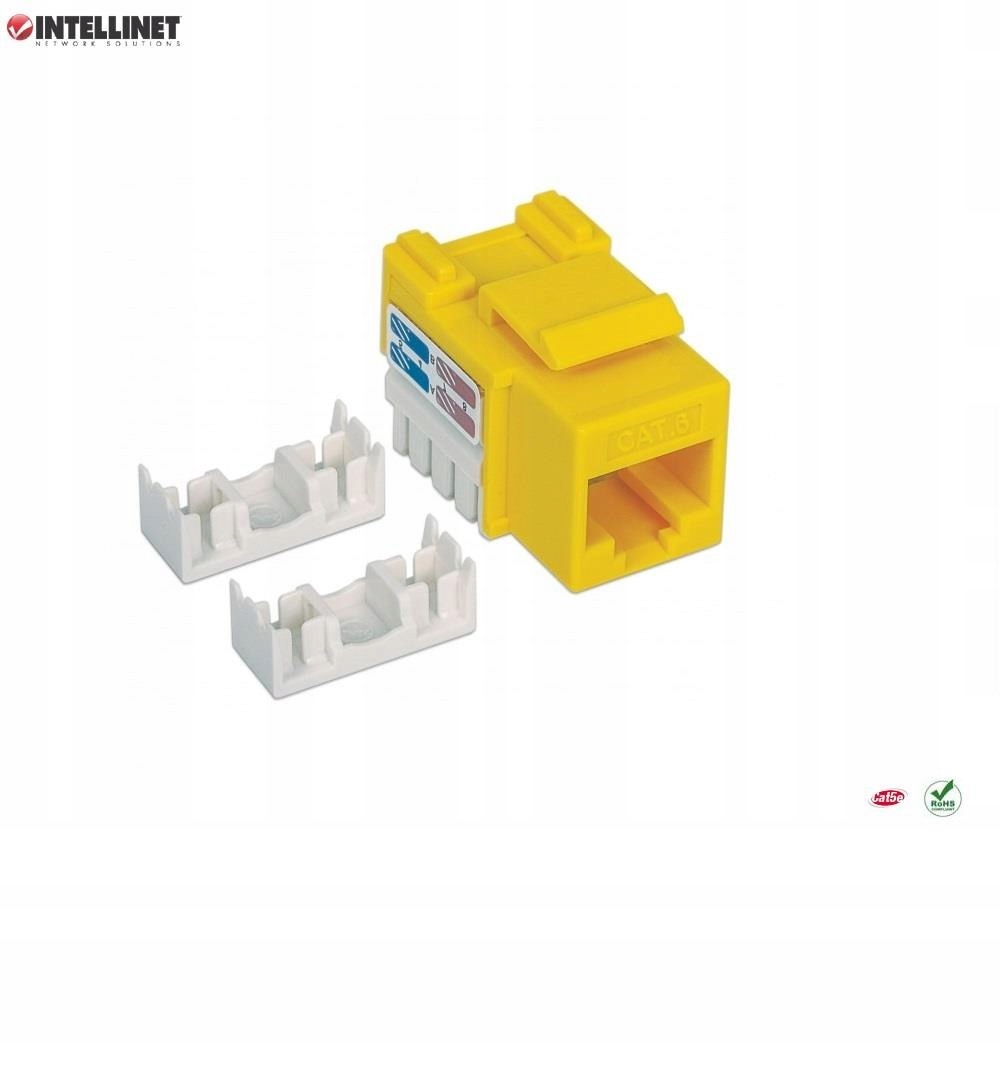 Moduł Keystone Intellinet RJ45 Utp Cat.6, żółty