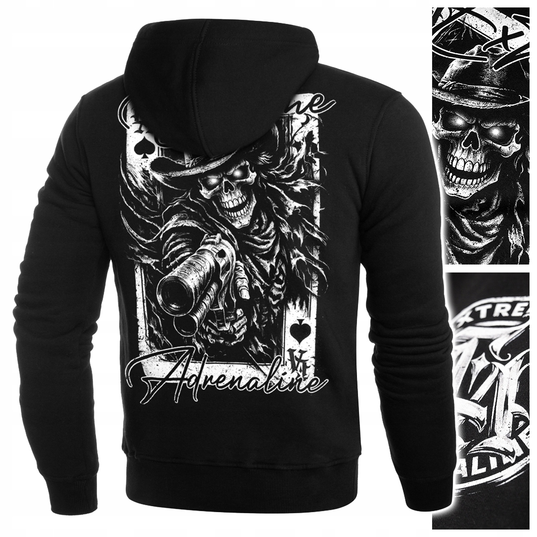 Pánská mikina s kapucí Extreme Adrenaline As Pik Kostra Final Showdown