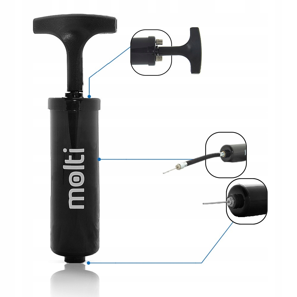 Pompka do piłek z igłą wężyk ręczna do pompowania molti Kod producenta PP001