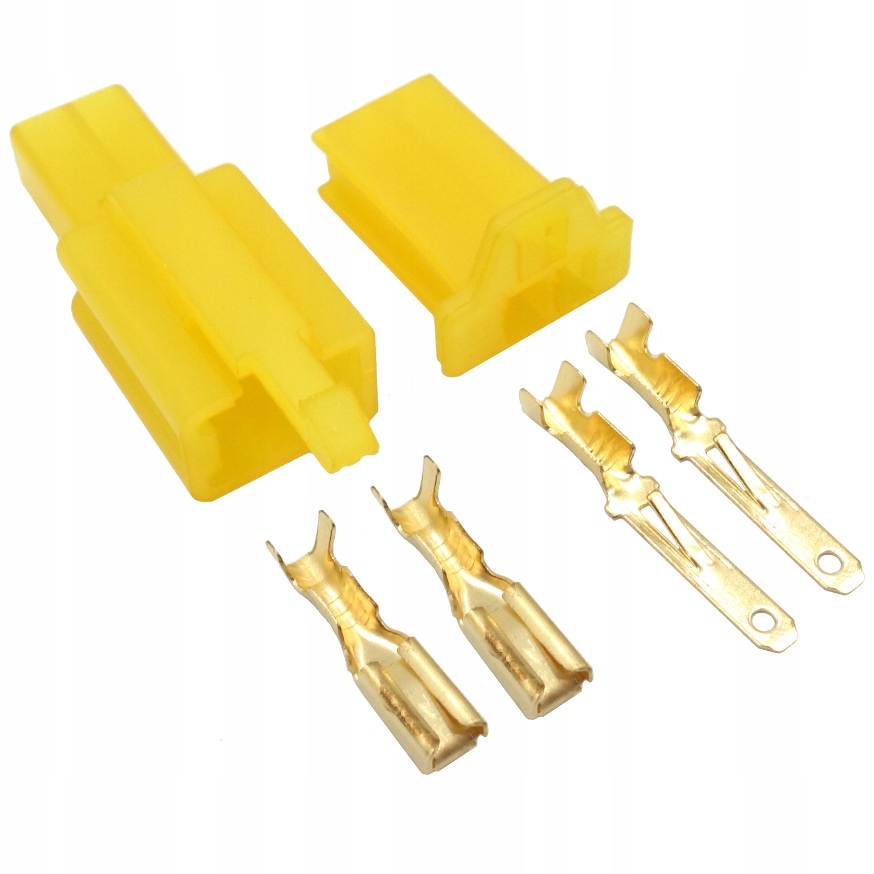 Złącze Kostka Mtw 2-PIN Wtyk Gniazdo Żółte motocyklowe