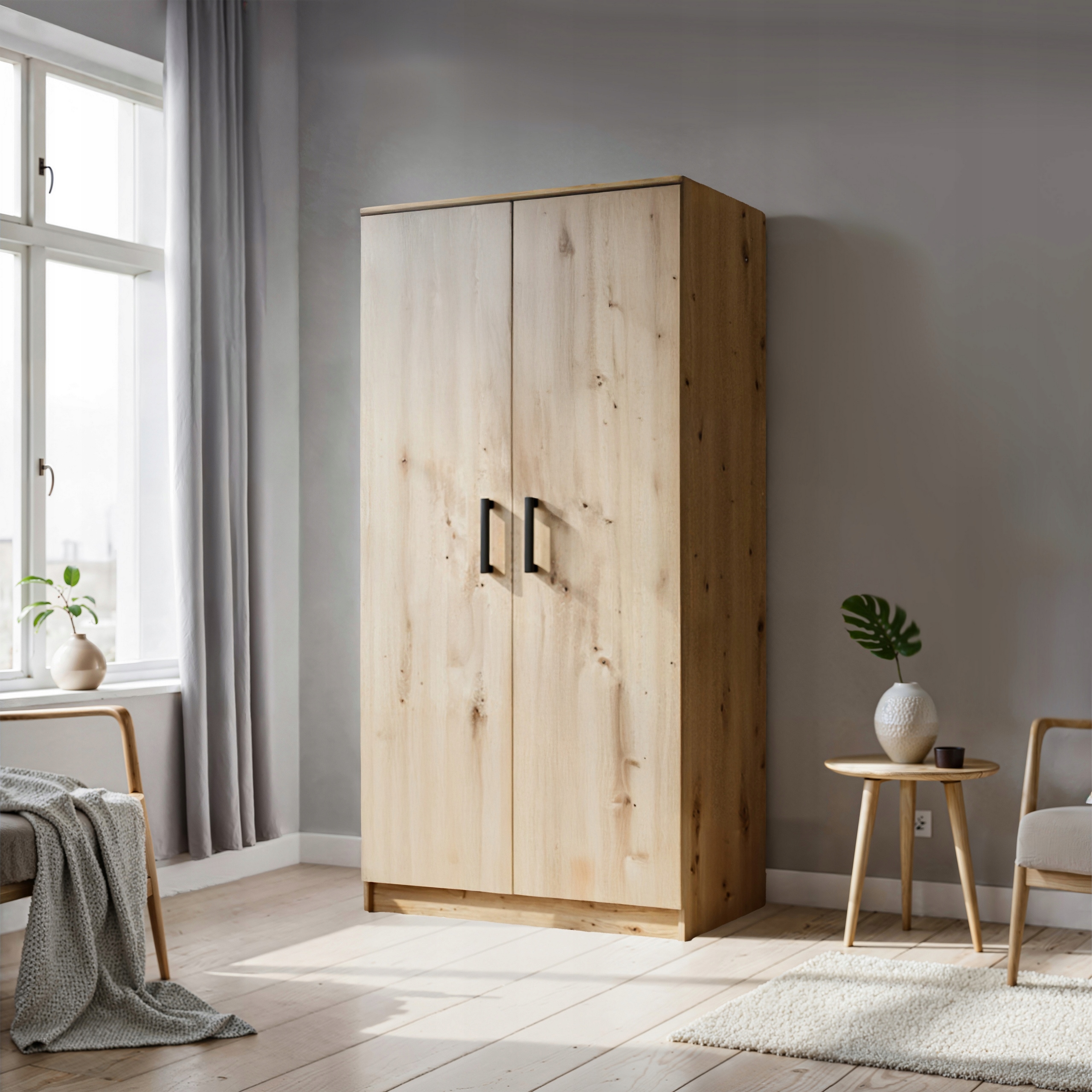 Skříň dvoudveřová Silo 90 cm Otevírací Dub artisan