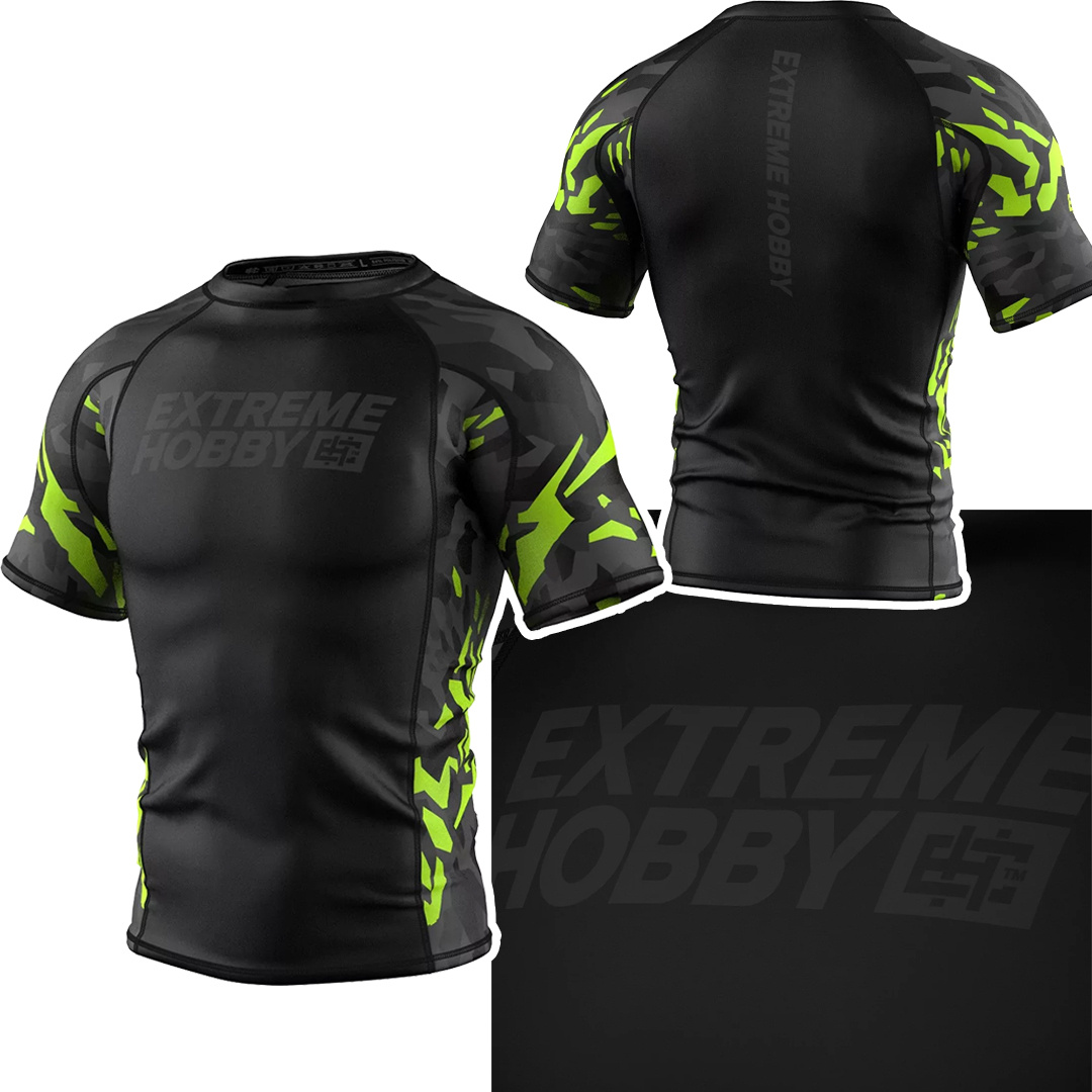Rashguard męski Extreme Hobby Black Panther Czarny/Zielony r. XXL
