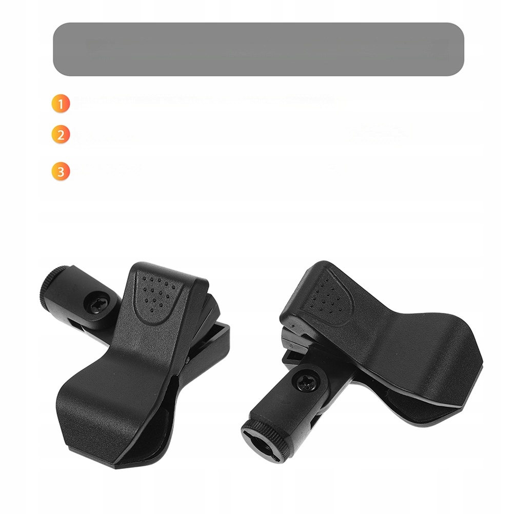 3 SZT. UNIVERSAL ZACISKI MIKROFONOWE Marka bez marki