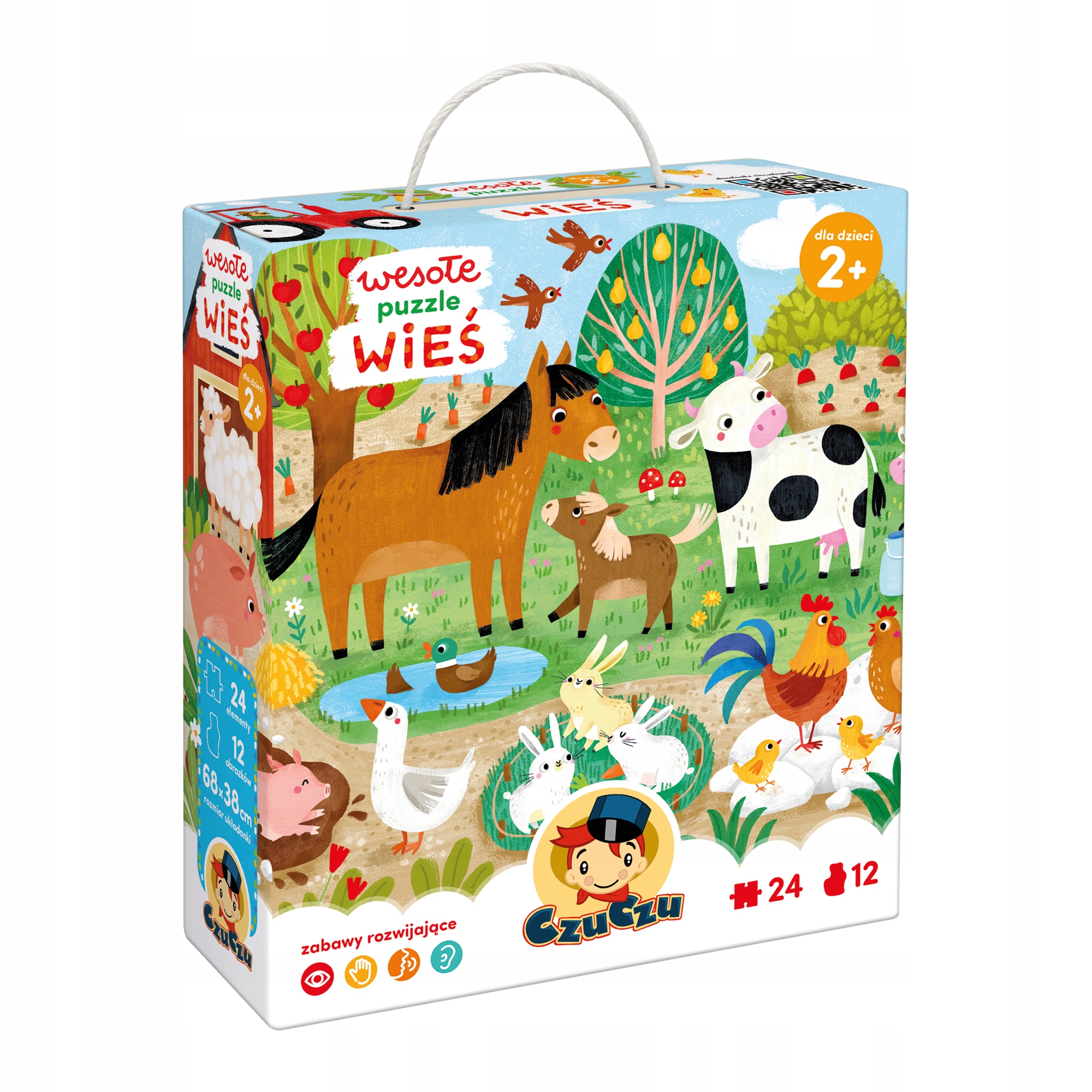CzuCzu Wesołe puzzle Wieś 2+ Bright Junior Media