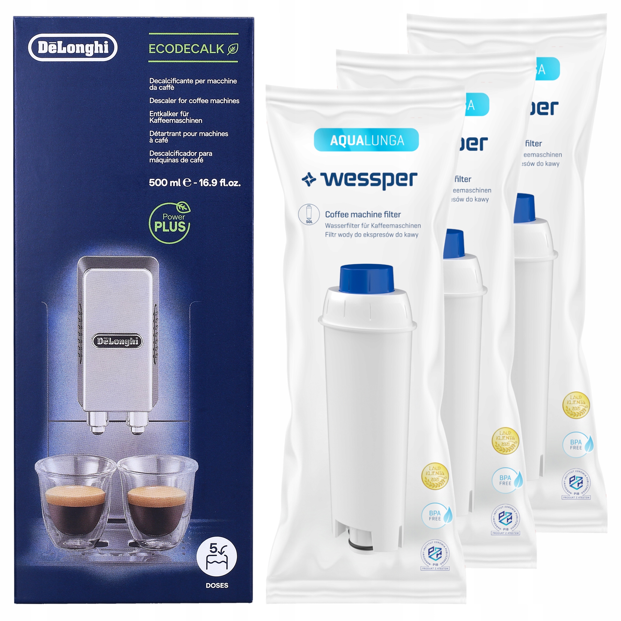 

DeLonghi Odkamieniacz 500ml 3 FIltr Wody Wessper
