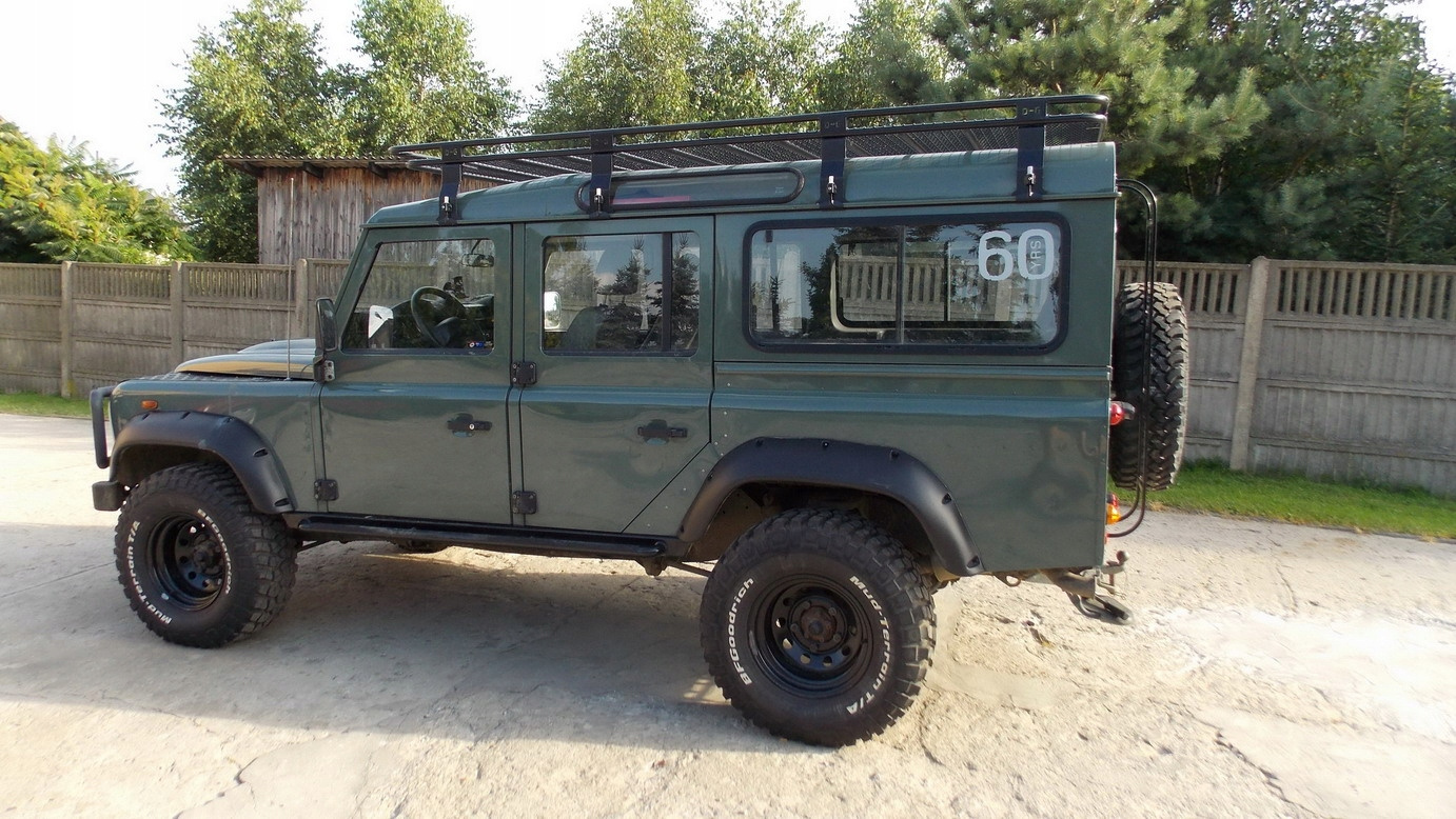 Bagażnik dachowy Land Rover Defender 110 bez siatki kosz platforma namiot Długość 287 cm