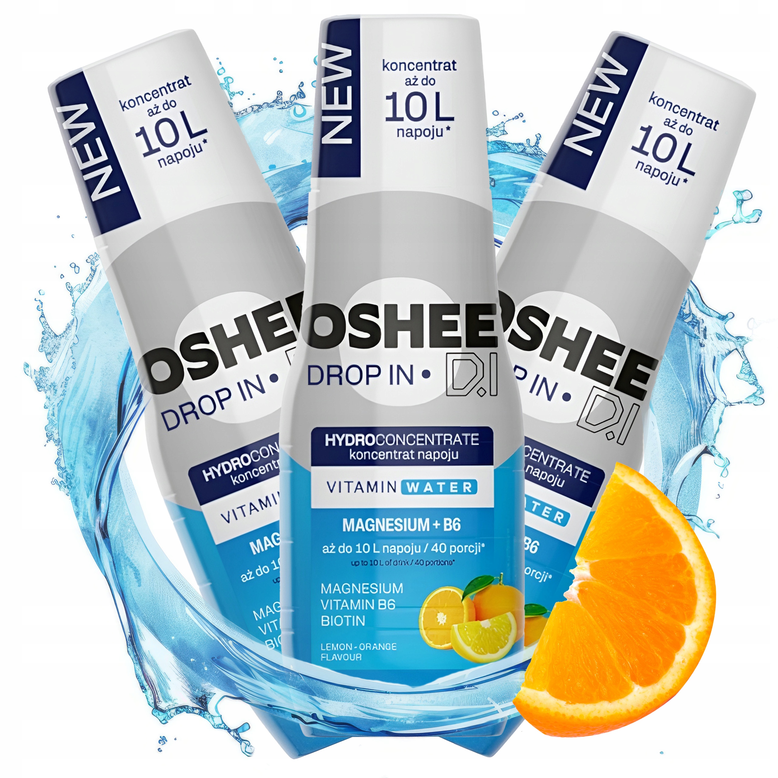 3X Koncentrát Do Saturátoru Vody Oshee Pomeranč 500 ML Sirup Do Vody