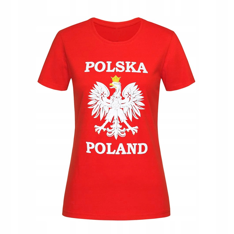 KOSZULKA DAMSKA POLSKA DUŻY ORZEŁ CZERWONA L