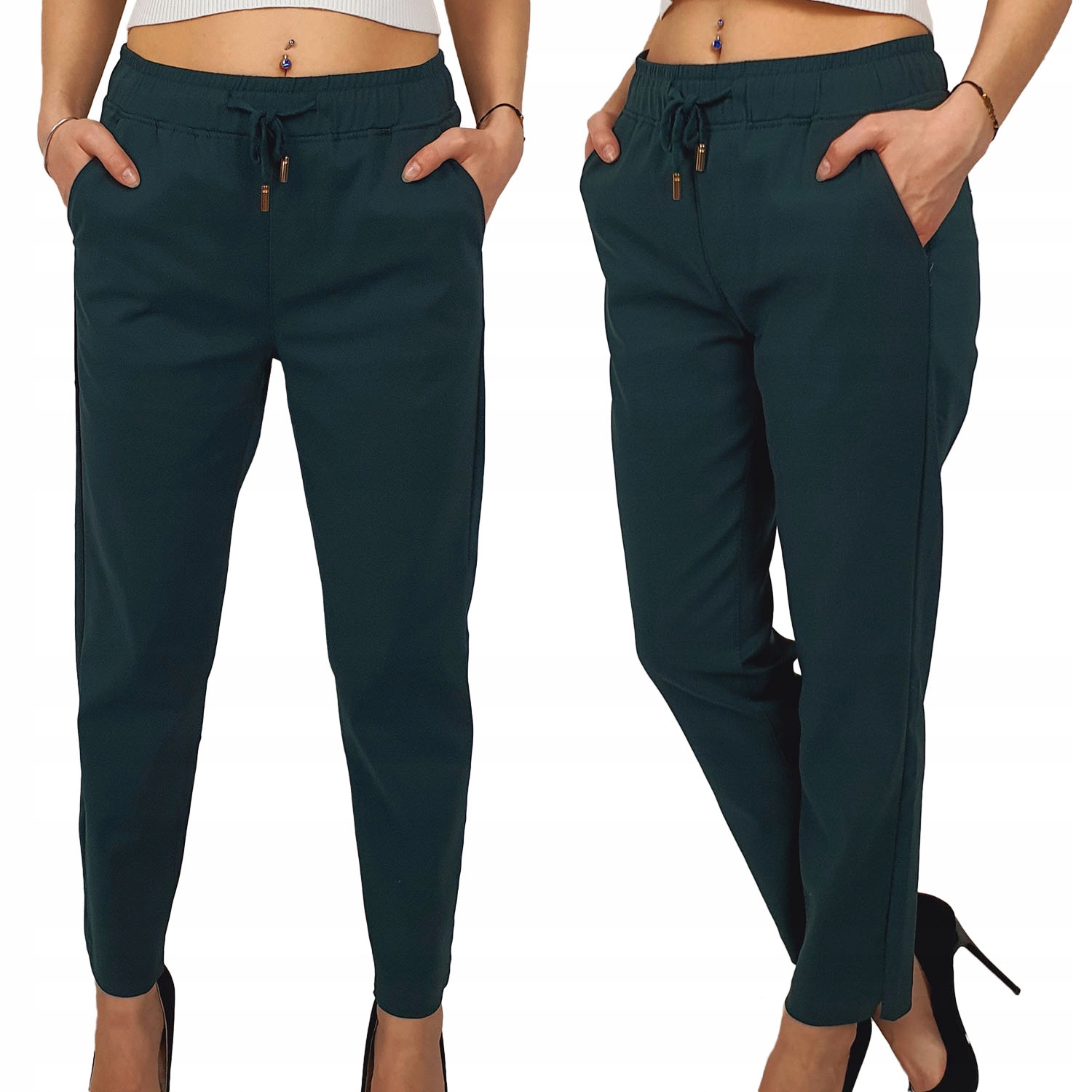 

Damskie Spodnie Gumka 7/8 Plus-Size