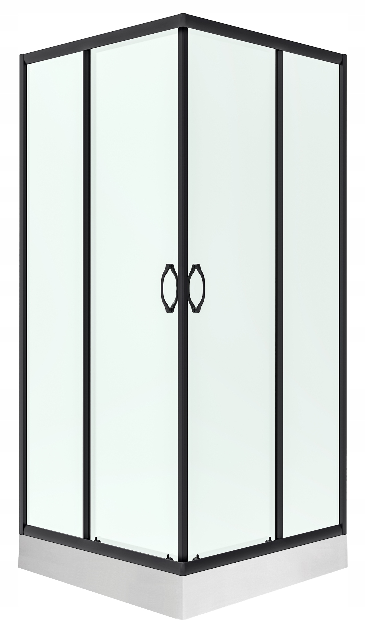 Kabina Prysznicowa Kwadratowa Z Polskim Brodzikiem Black 90X90