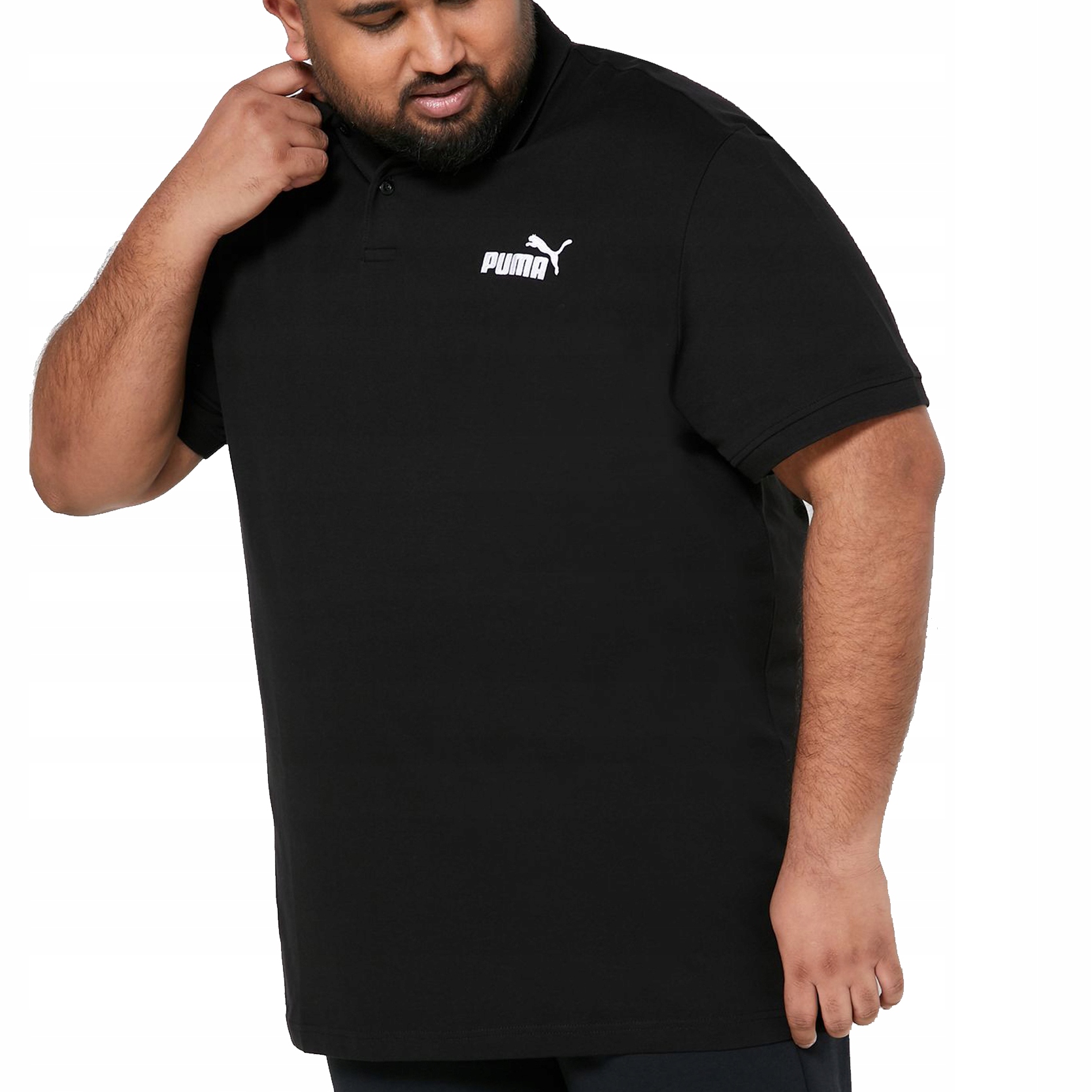 

Puma t-shirt polo czarny męski plus size 6XL
