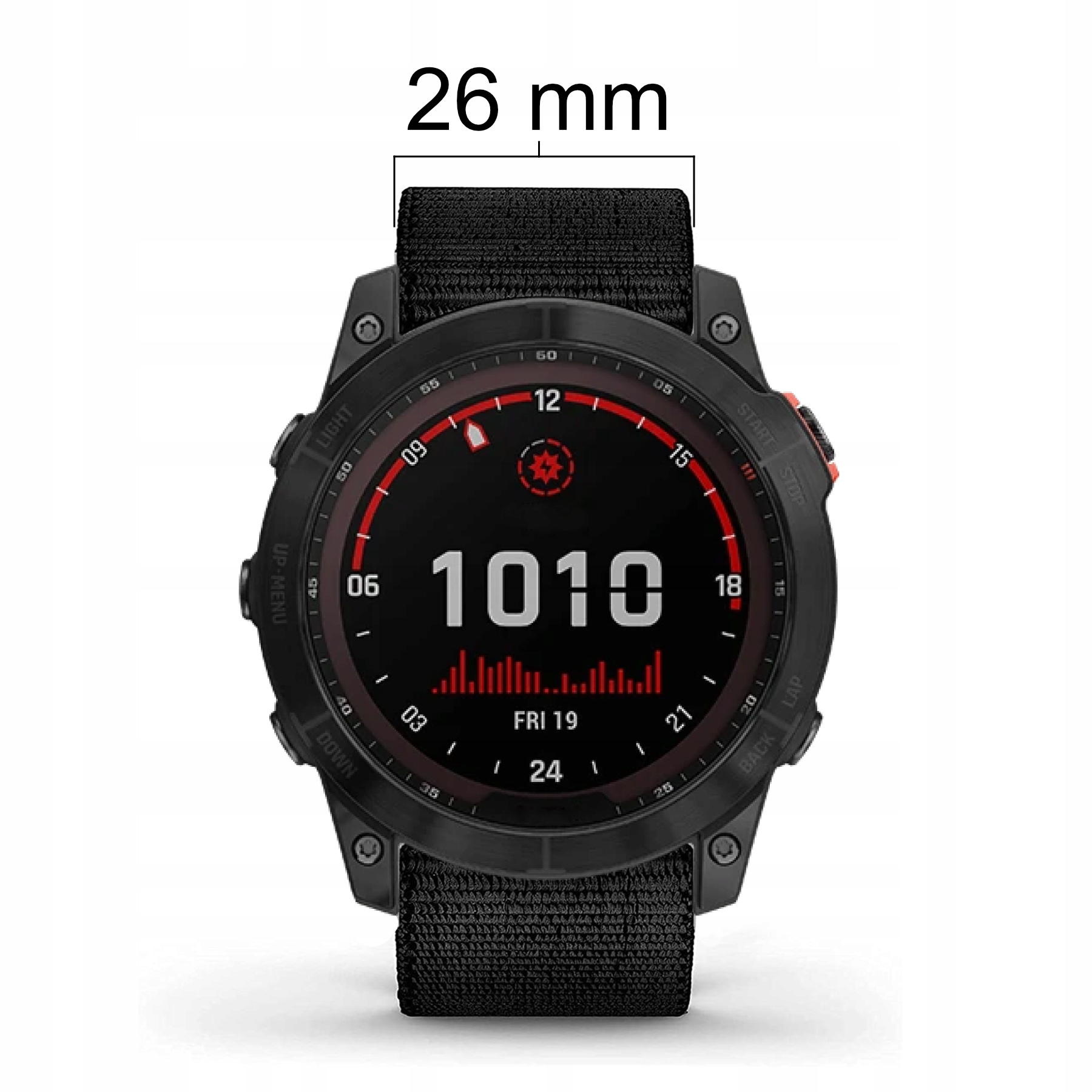 Nylonowy pasek UltraFit V2 26mm do GARMIN Fenix 5X 6X 7X Tactix - Czarny Marka Inna