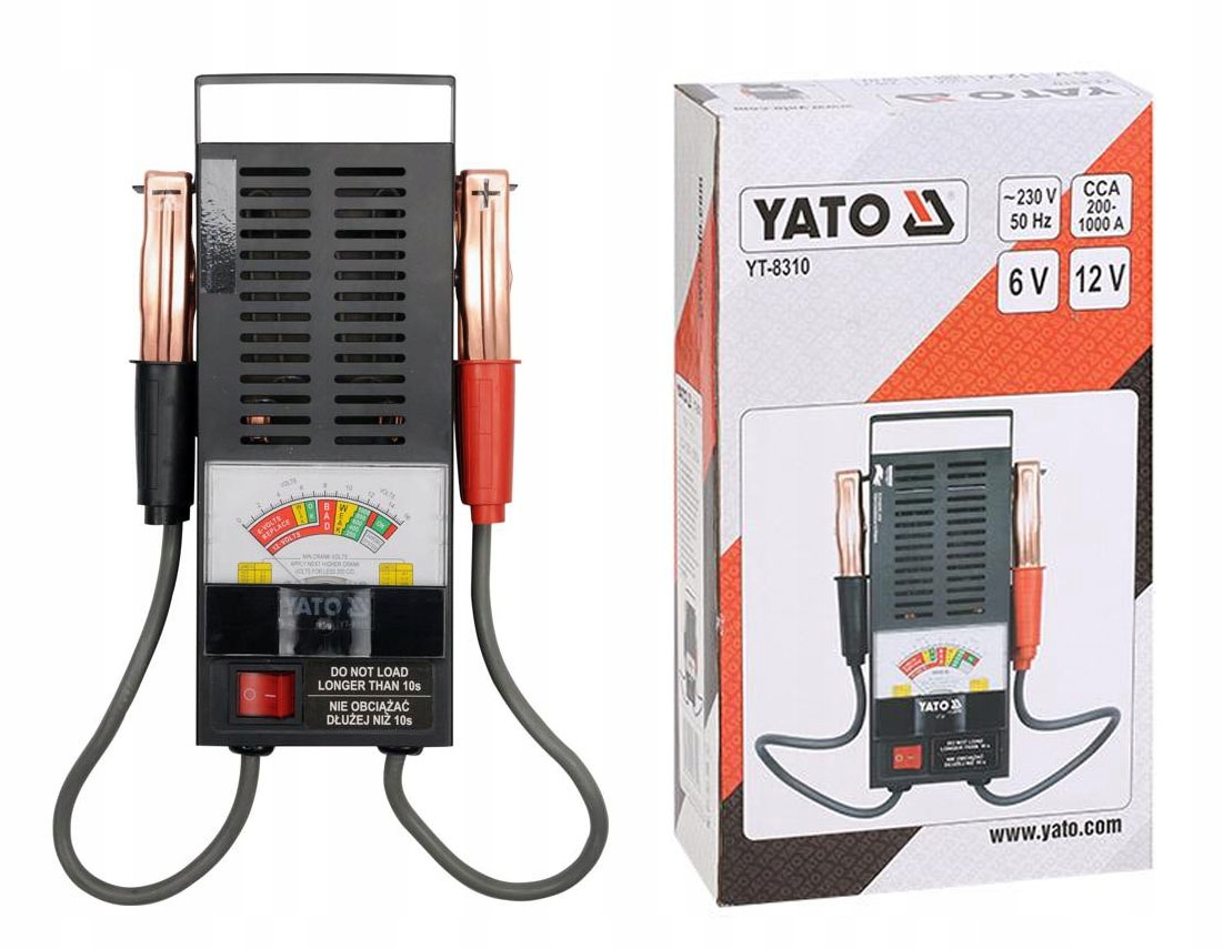 

Tester miernik naładowania akumulatora 6V 12V Yato