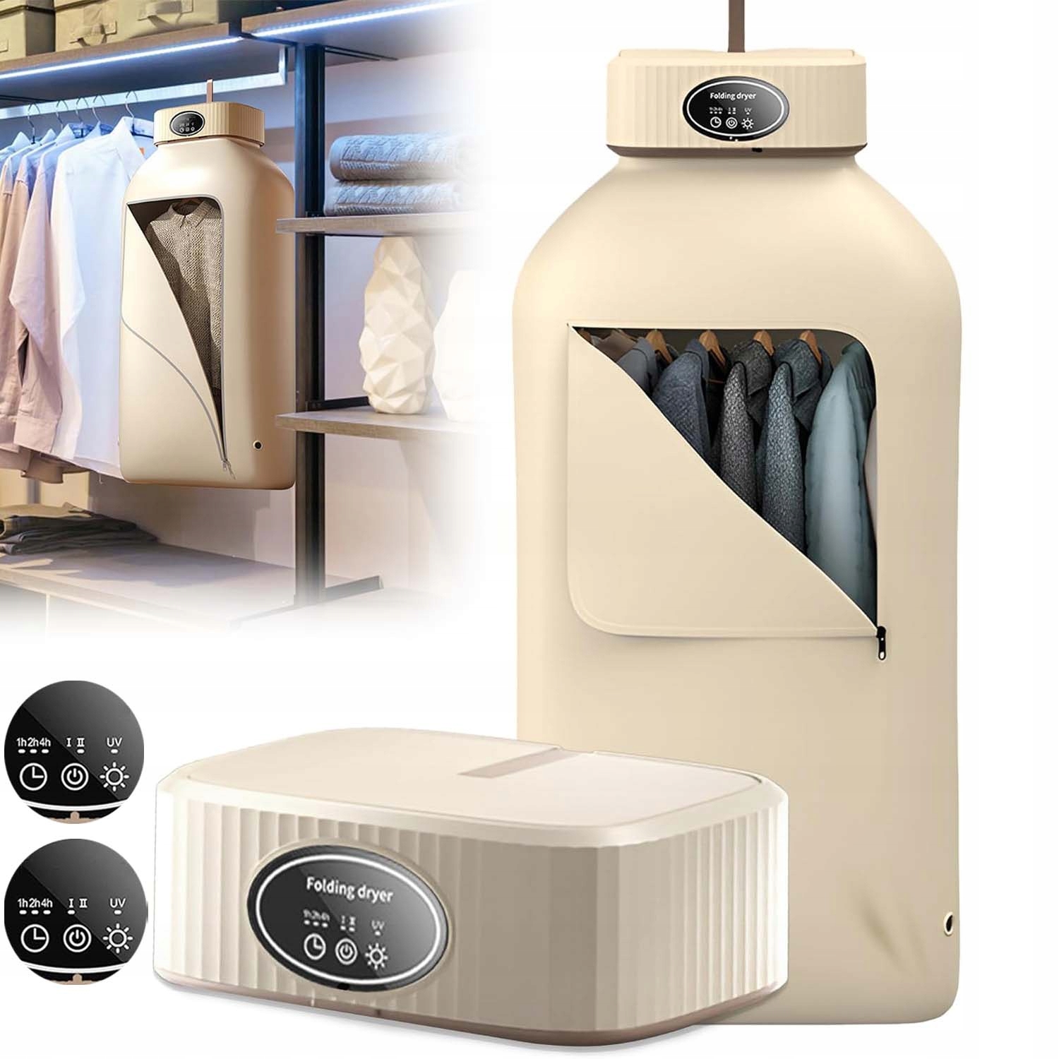 Levně Elektrický Sušák Na Prádlo S Inteligentní Sterilizací, Skládací A S Časovačem