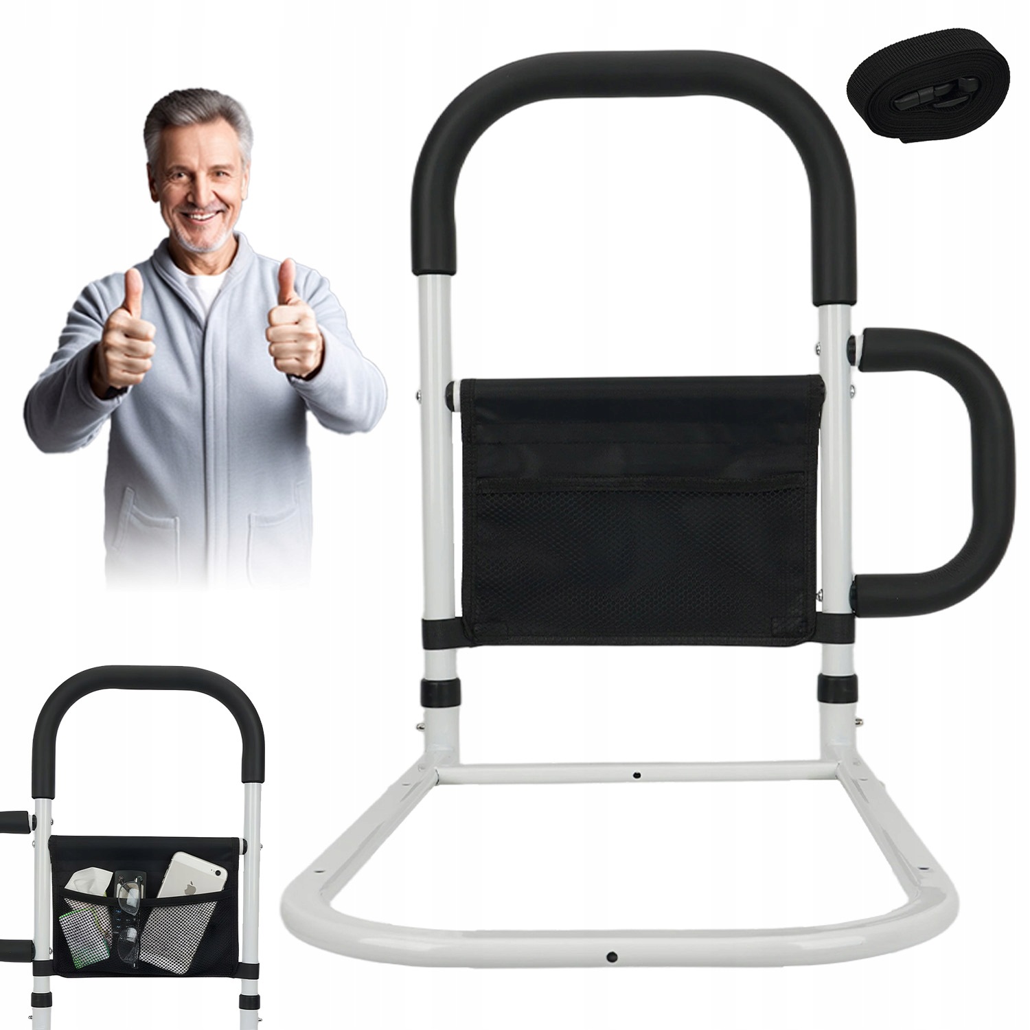 Barierka Uniwersalna Do Łóżka Uchwyt 51×50×31CM 160KG Przenośne