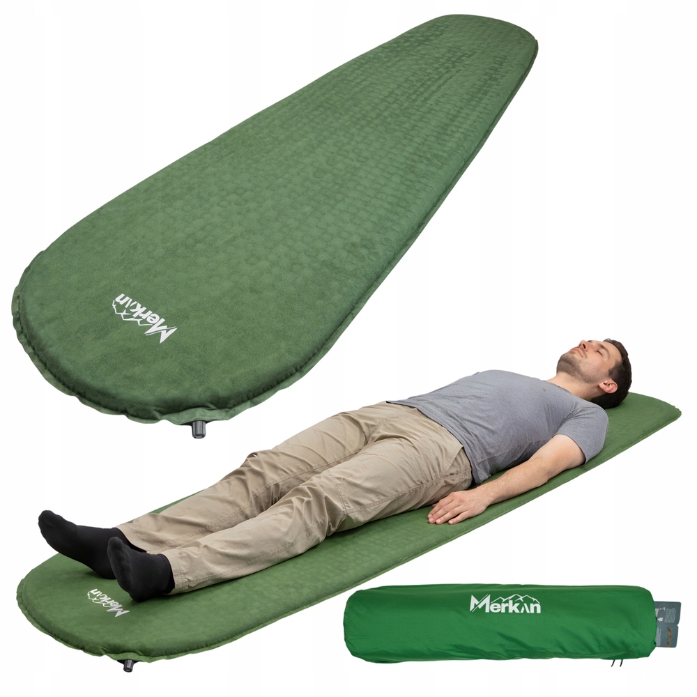 Mata Samopompująca Turystyczna Kempingowa Gruba 3,8 cm Z Pokrowcem Merkan