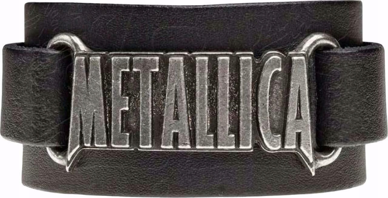 METALLICA: LOGO LEATHER WRISTSTRAP BRANSOLETKA