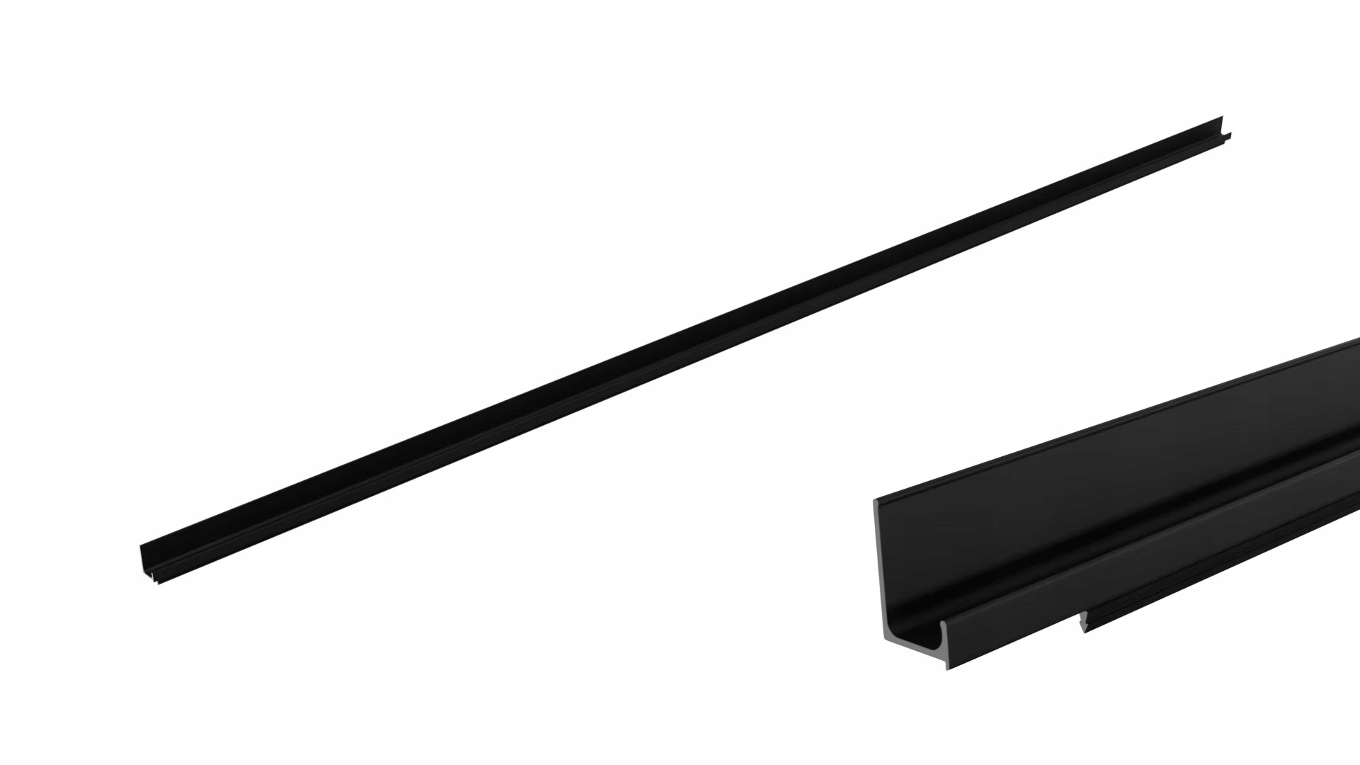 Černý Nábytková Úchytka Okrajového Nábytku Skříňky Činka 1900 MM Pro Opracování