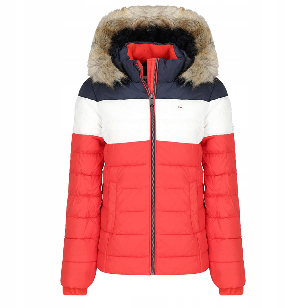 Péřová bunda Tommy Jeans Colour-Block DW0DW07363