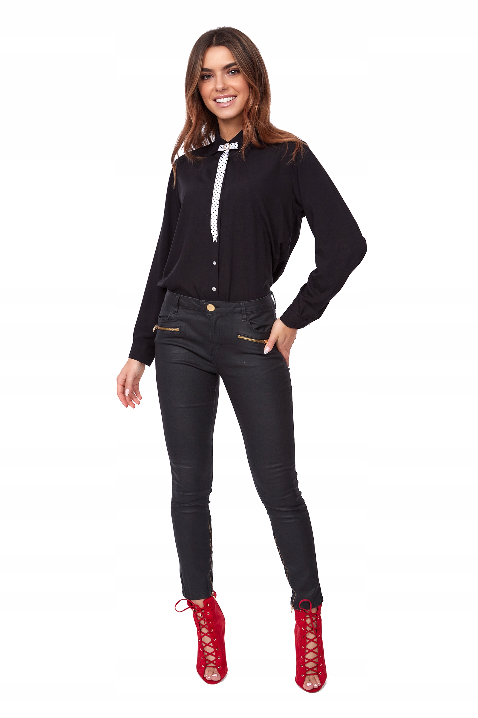 ELEGANCKA ASYMETRYCZNA KOSZULA KOKARDA ROZ- 54 Rozmiar 54