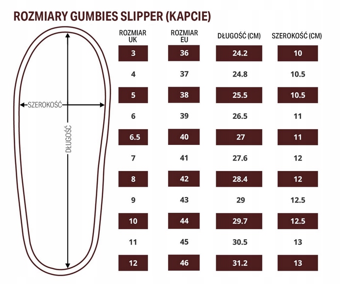CIEPŁE KAPCIE GUMBIES OUTBACK SLIPPER UNISEX | 41 Model Outback Slipper