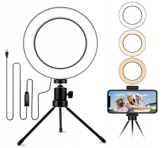 

Lampa pierścieniowa Led tripod