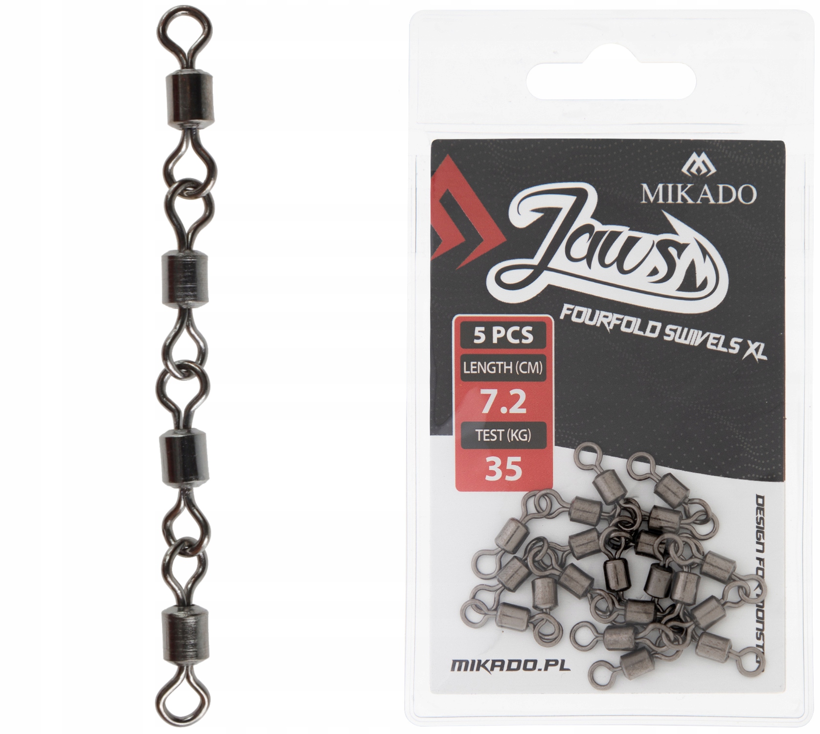 

Krętlik poczwórny XL do dozbrojek 7,2cm 35kg Jaws