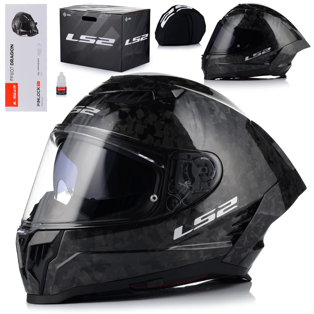 Motocyklová prilba LS2 FF807 Carbon Forged Blenda Pinlock 2x Sklo