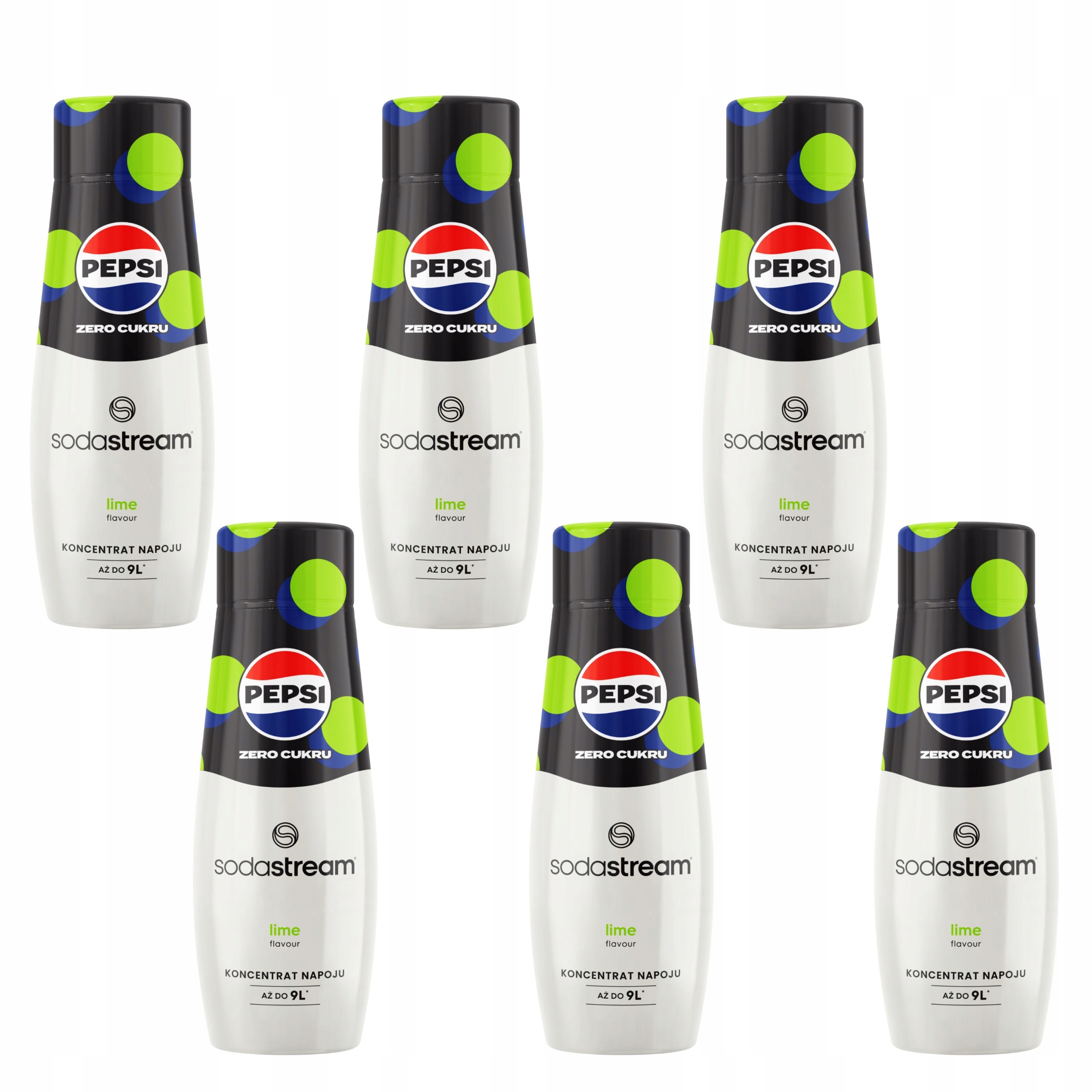 Syropy do saturatora SODASTREAM 6x Pepsi Max Lime bez cukru