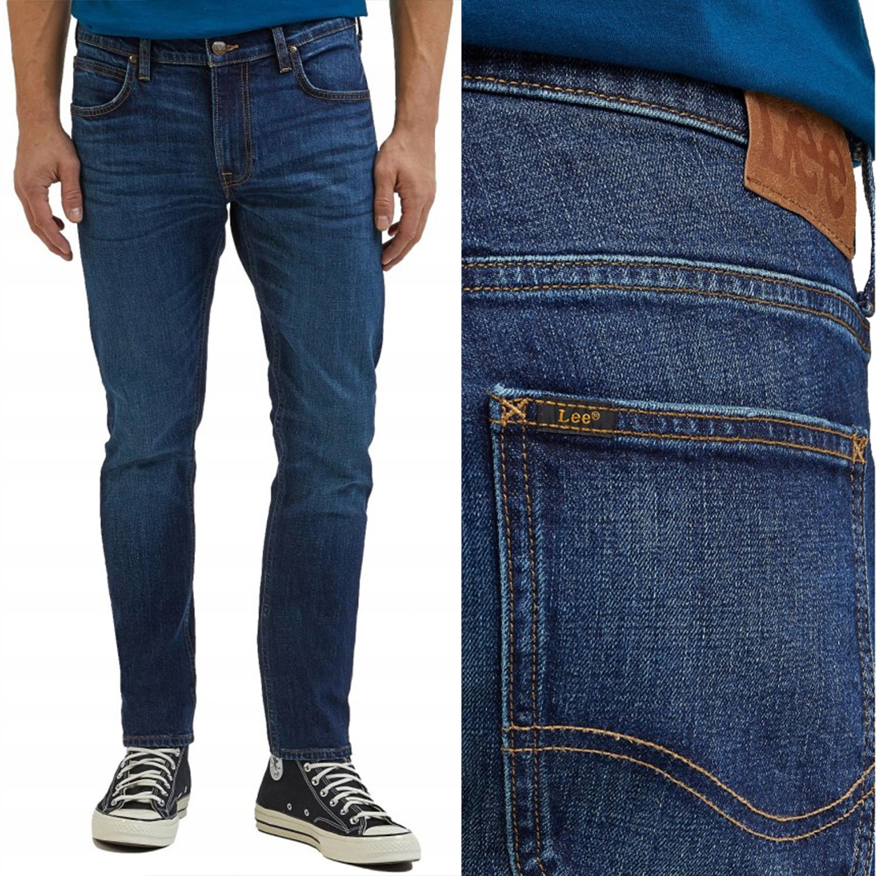 Lee Luke slim tapered Hero silně zúžené tmavé džínové kalhoty W31 L32