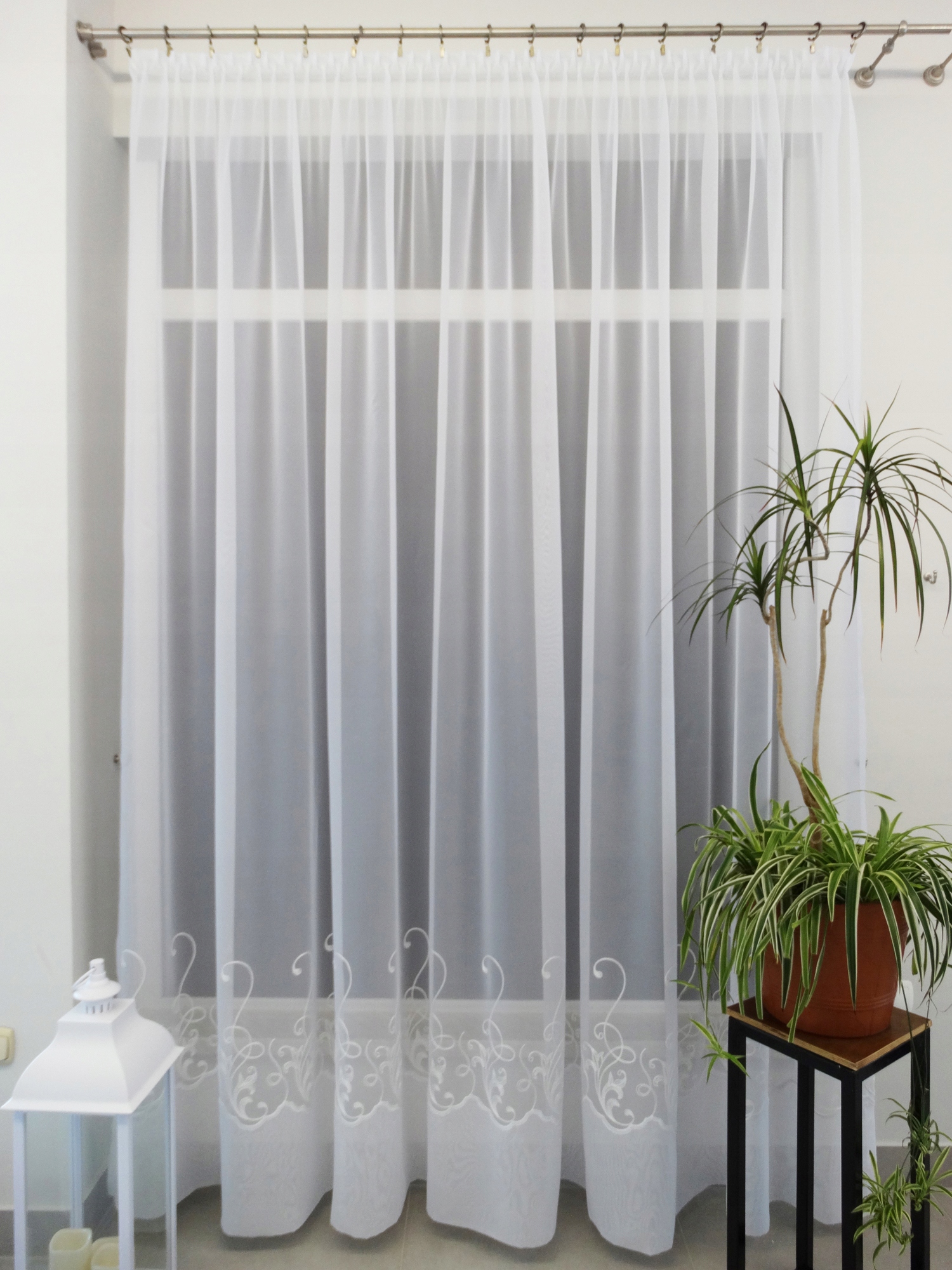 Mg Záclona Osa Voál Výšivka bílá 320x250 páska pol