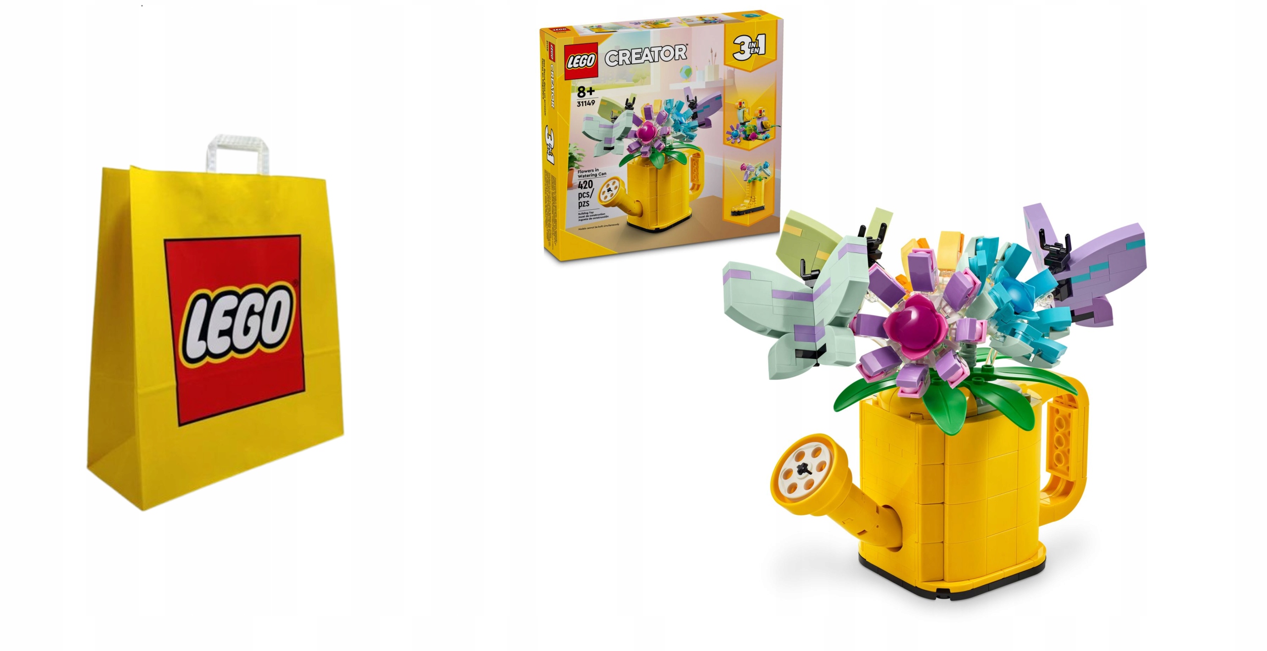 Klocki Lego Creator 3w1 31149 Kwiaty w konewce Torba