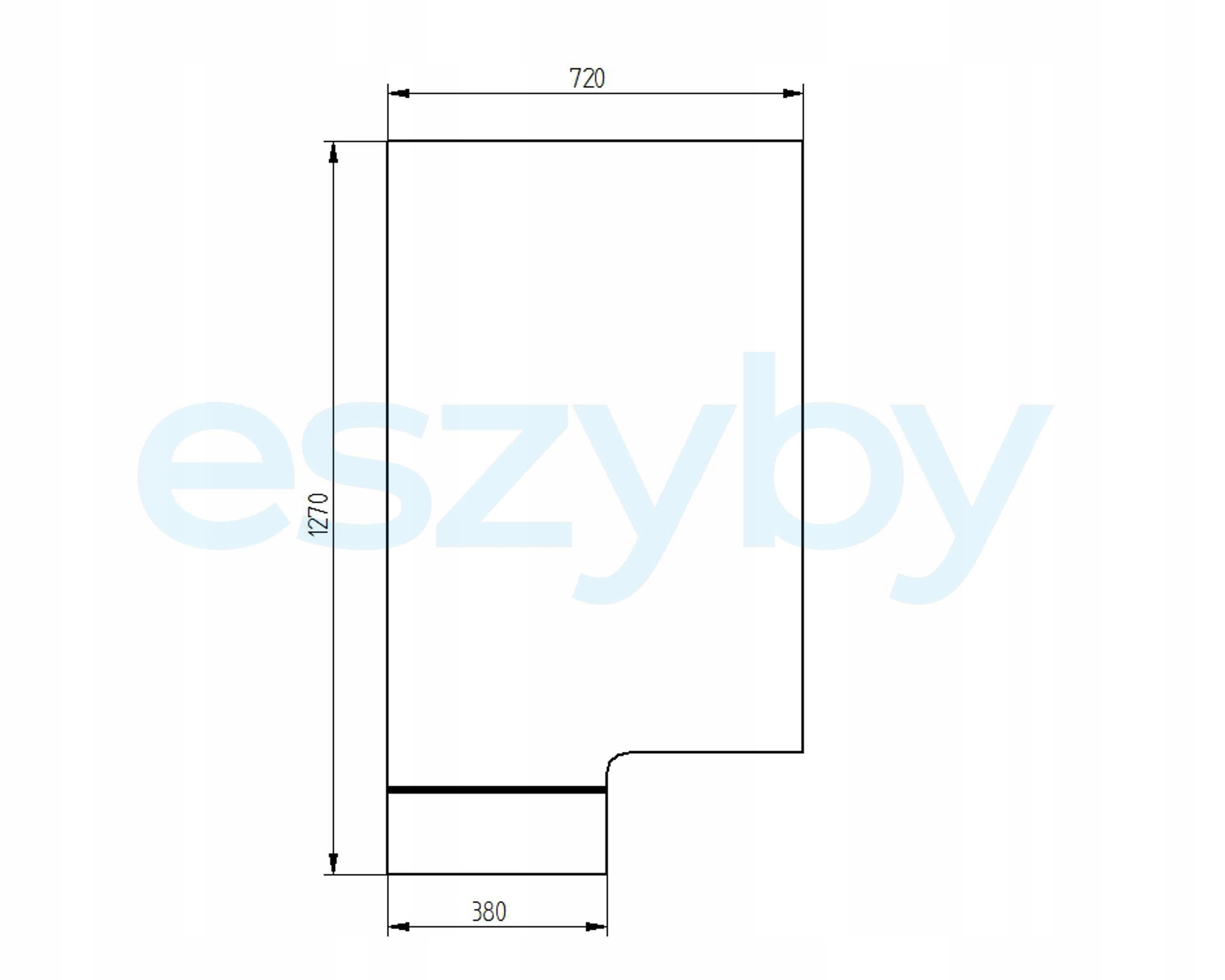 sklo teleskopický nakladač Manitou přední 183387S