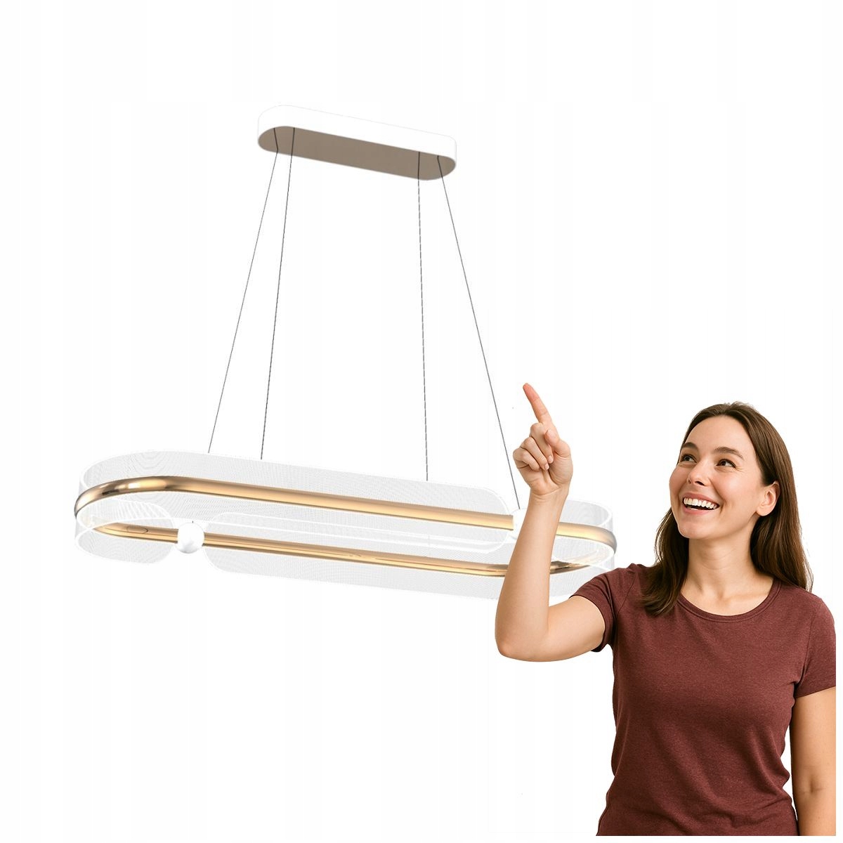 Závěsná Led lampa 56W Sopla PND-63728-56W-3K-GD Italux