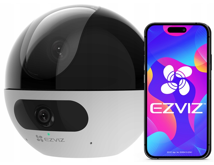 WiFi otočná kamera Ezviz C7 8MPx (4Mp+4Mp) Duálny mikrofón Reproduktor Pestúnka