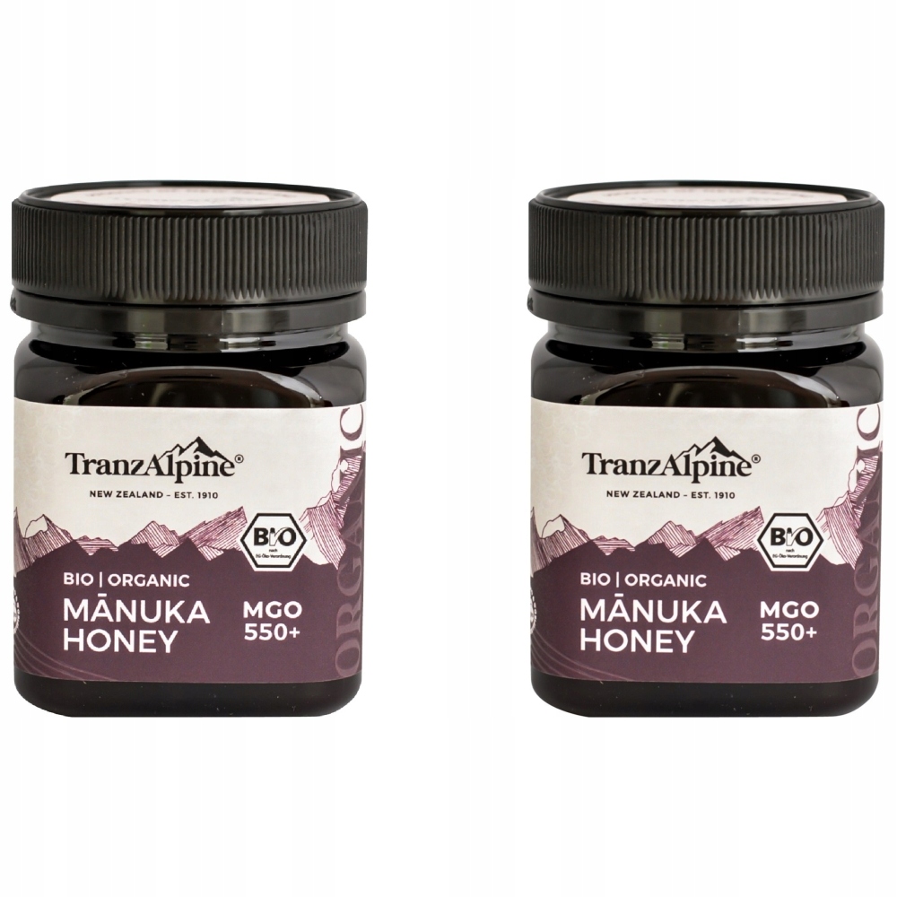 2x Miód Manuka Mgo 550+ Bio 250 g Tranzalpine
