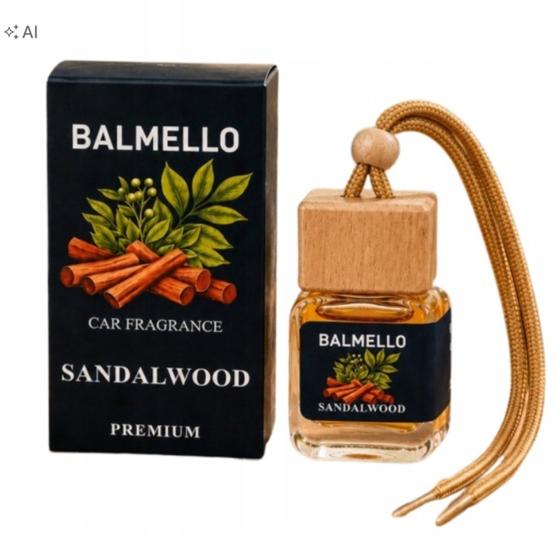 Balmello Car Premium Drzewo Sandałowe Zawieszka Zapach do auta Samochodu