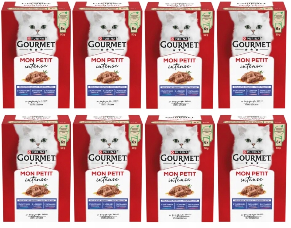 Gourmet mon petit mokré krmivo pro kočky mix rybích příchutí 48x50 g